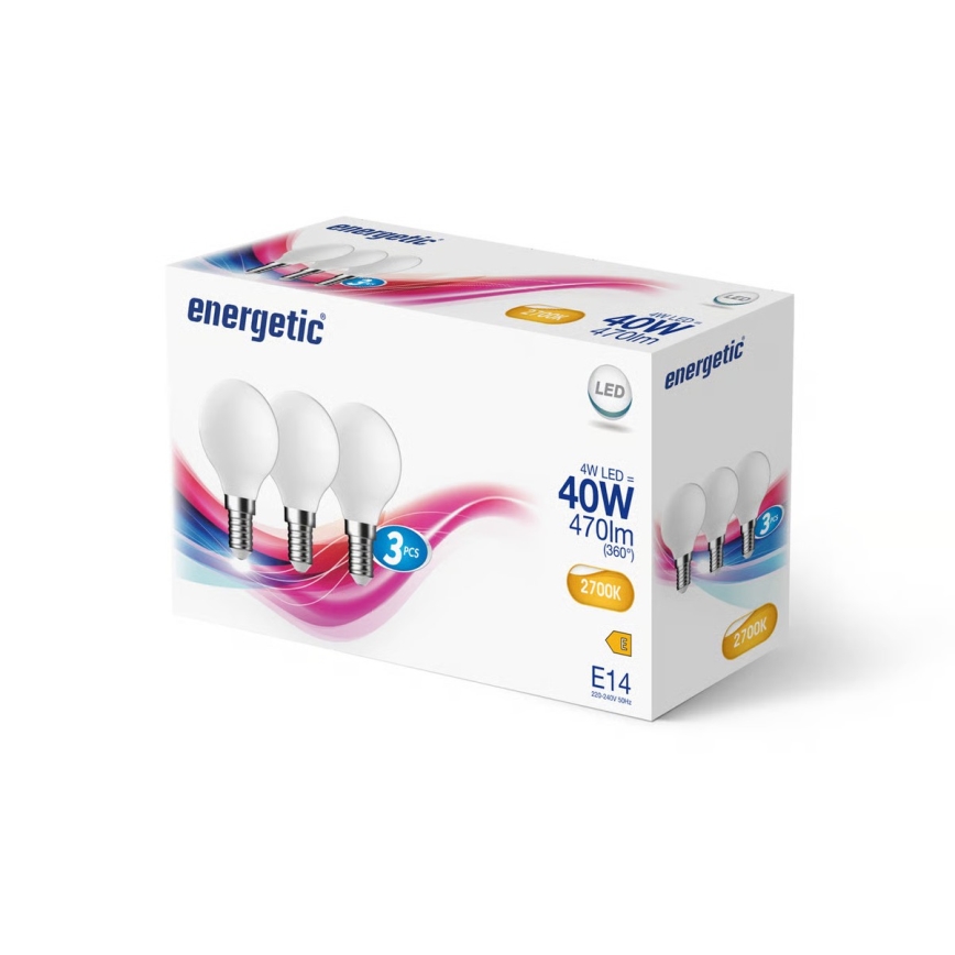 Nordlux - Set da 3 lampadine LED G45 E14/4W/230V 2700K