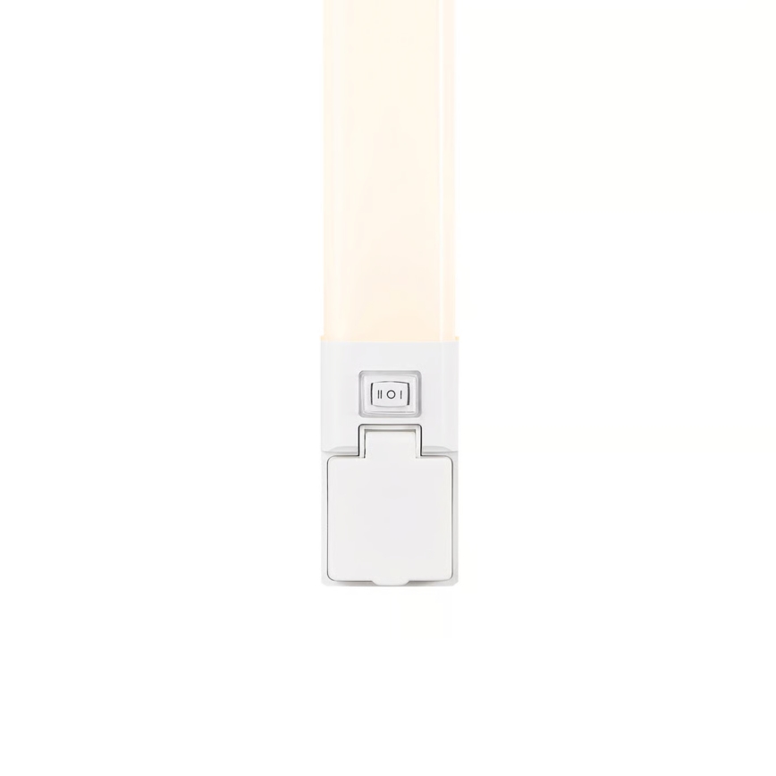 Nordlux - Lampada LED per specchio da bagno con presa integrata SJAVER LED/15W/230V IP44 60 cm bianca