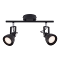 Nordlux - Spot ASLAK 2xGU10/35W/230V noir