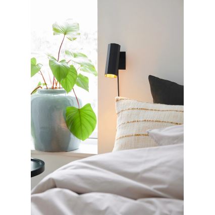 Nordlux - Spot mural ALANIS 1xGU10/15W/230V noir