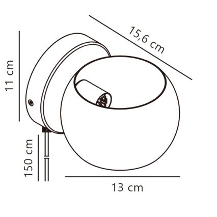 Nordlux - Spot mural orientable BELIR 1xG9/5W/230V blanc