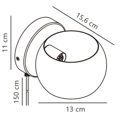 Nordlux - Spot mural orientable BELIR 1xG9/5W/230V vert