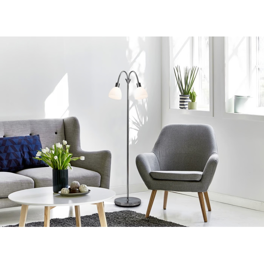 Nordlux - Stehleuchte RAY 2xE14/25W/230V glänzender Chrom