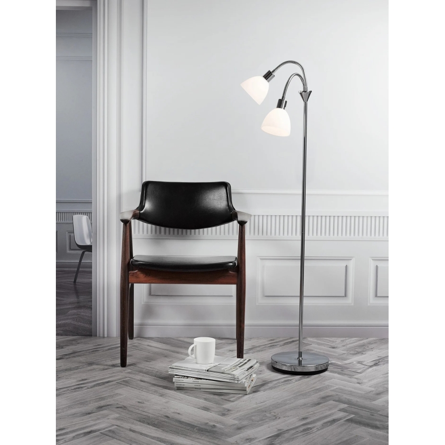 Nordlux - Stehleuchte RAY 2xE14/25W/230V glänzender Chrom