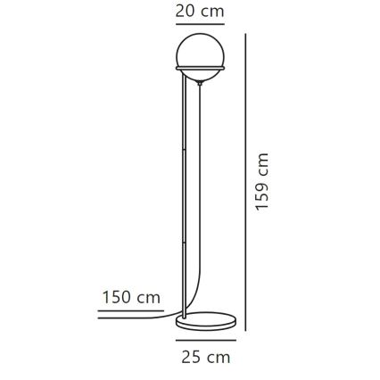 Nordlux - Stehleuchte WILSON 1xG9/5W/230V schwarz