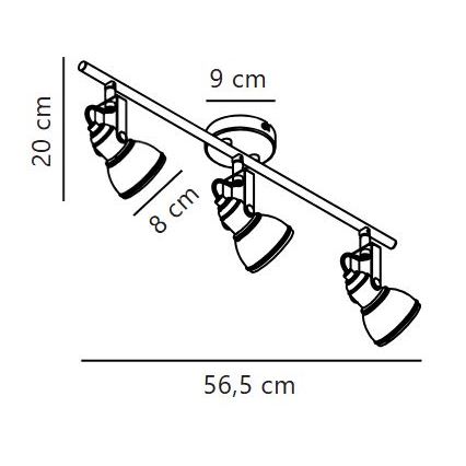 Nordlux - Strahler ASLAK 3xGU10/35W/230V