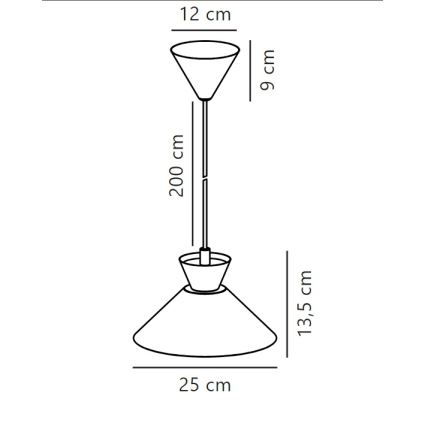 Nordlux - Suspension filaire DIAL 1xE27/40W/230V d. 25 cm blanc