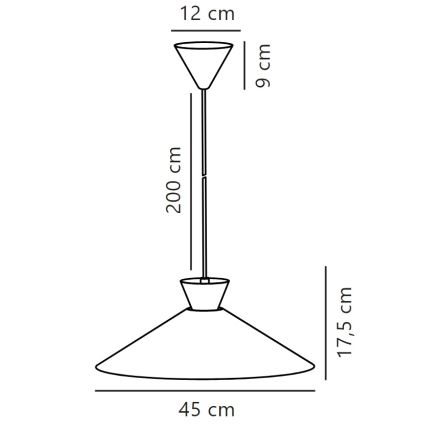 Nordlux - Suspension filaire DIAL 1xE27/40W/230V d. 45 cm jaune