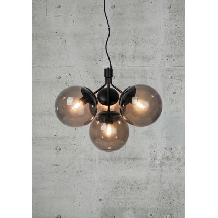 Nordlux - Suspension filaire IVONA 4xE27/28W/230V noir