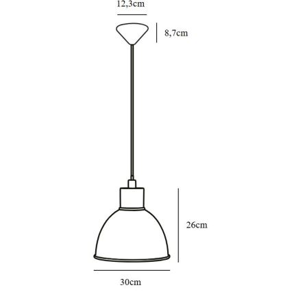 Nordlux - Suspension filaire POP 1xE27/60W/230V noir
