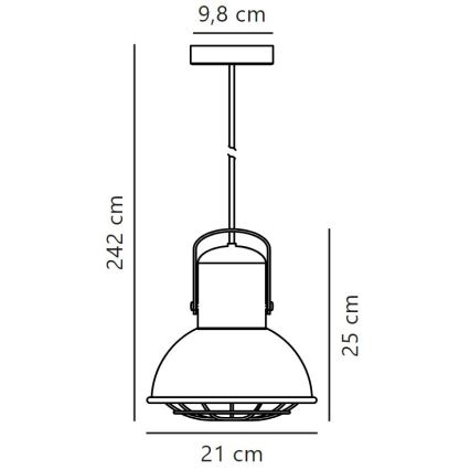 Nordlux - Suspension filaire PORTER 1xE27/60W/230V