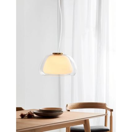 Nordlux - Suspension sur câble JELLY 1xE27/40W/230V blanc/transparent Ø 39 cm