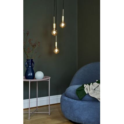 Nordlux - Suspension sur câble PACO 3xE27/25W/230V, finition laiton