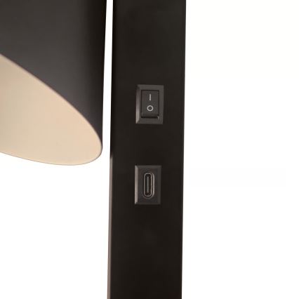 Nordlux - Wandleuchte mit USB WILMER 1xE14/40W/230V schwarz