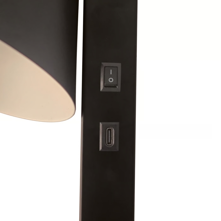 Nordlux - Wandleuchte mit USB WILMER 1xE14/40W/230V schwarz