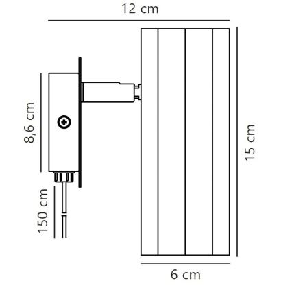 Nordlux - Wandstrahler ALANIS 1xGU10/15W/230V golden
