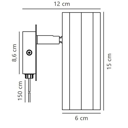 Nordlux - Wandstrahler ALANIS 1xGU10/15W/230V schwarz