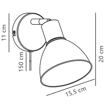 Nordlux - Wandstrahler POP 1xE27/18W/230V Minze