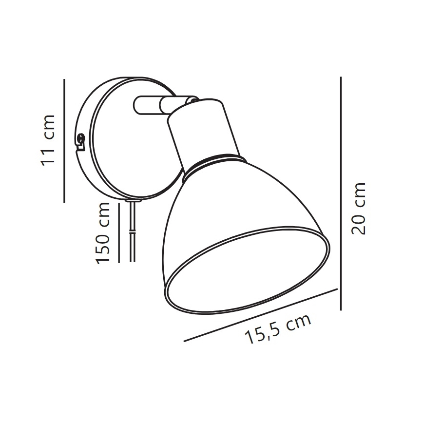 Nordlux - Wandstrahler POP 1xE27/18W/230V Minze