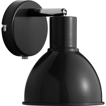 Nordlux - Wandstrahler POP 1xE27/18W/230V schwarz/glänzendes Chrom