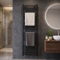 Novaservis - Badheizkörper im Leiter-Design, 648 W/230 V, 160 x 45 cm, schwarz, gerade