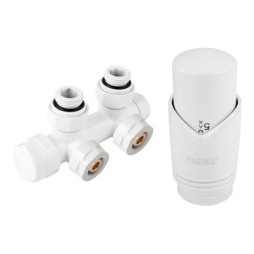 Novaservis - Kit per radiatori con attacco centrale angolare bianco