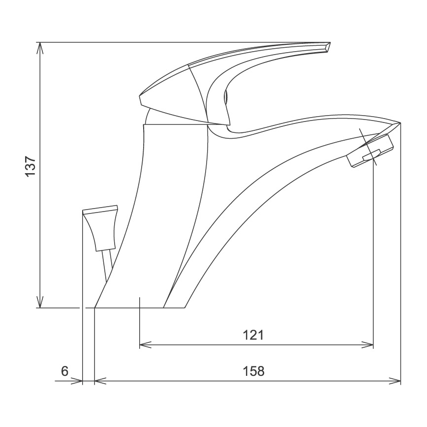 Novaservis - Miscelatore per lavabo METALIA bianco