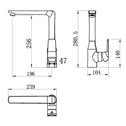 Novaservis - Mitigeur d'évier NOBLESS TINA chromé brillant