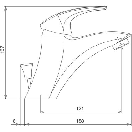 Novaservis - Mitigeur pour lavabo METALIA blanc