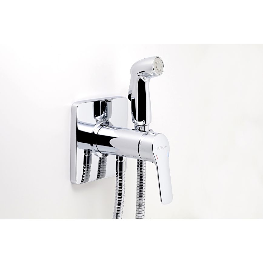 Novaservis-Robinet de bidet avec pulvérisateur pour une installation encastrée METALIA chrome brillant