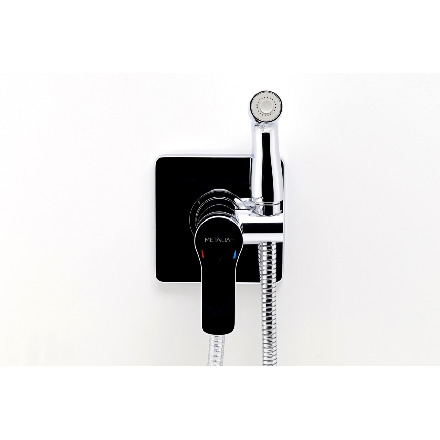 Novaservis-Robinet de bidet avec pulvérisateur pour une installation encastrée METALIA chrome brillant