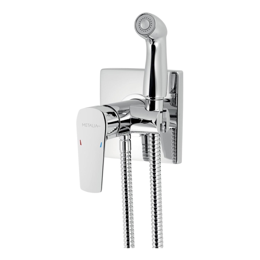 Novaservis-Robinet de bidet avec pulvérisateur pour une installation encastrée METALIA chrome brillant