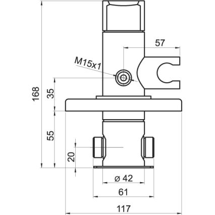 Novaservis-Robinet de bidet avec pulvérisateur pour une installation encastrée METALIA chrome brillant