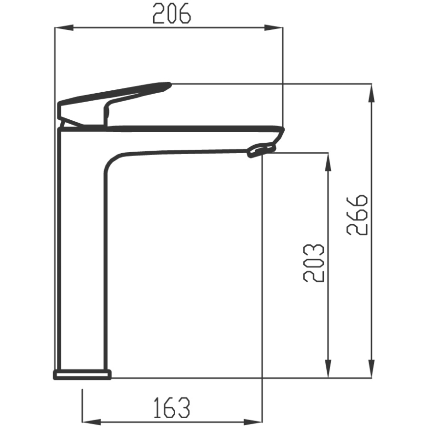 Novaservis - Robinet de lavabo METALIA 26,6 cm chrome brillant