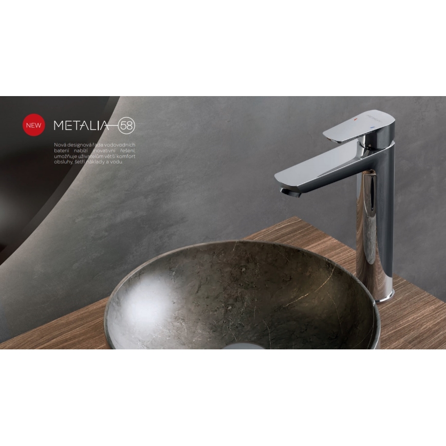 Novaservis - Robinet de lavabo METALIA ECO 25,7 cm chrome brillant