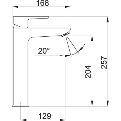 Novaservis - Robinet de lavabo METALIA ECO 25,7 cm mat noir