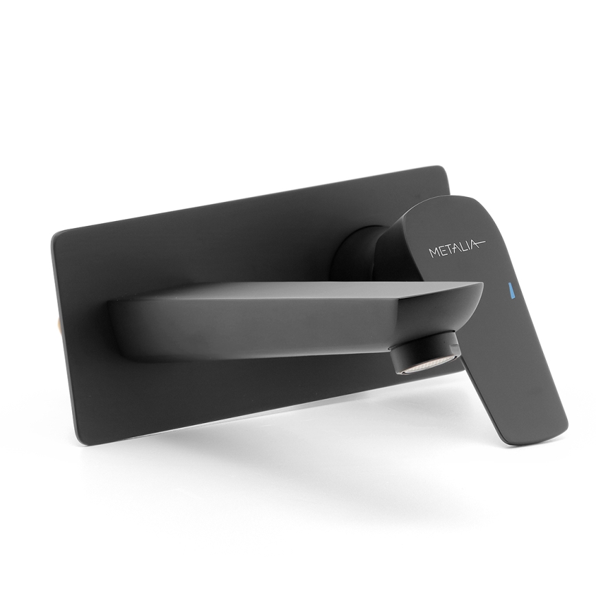 Novaservis - Robinet de lavabo pour installation encastrée METALIA ECO mat noir