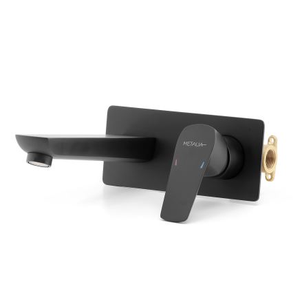 Novaservis - Robinet de lavabo pour installation encastrée METALIA ECO mat noir