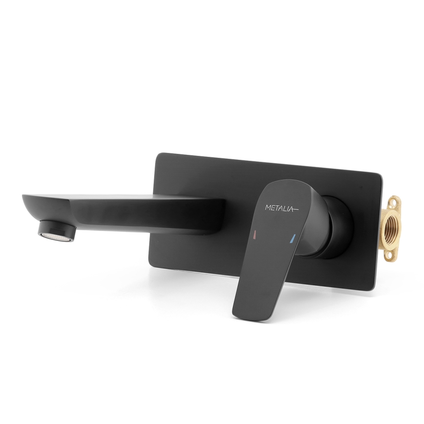 Novaservis - Robinet de lavabo pour installation encastrée METALIA ECO mat noir