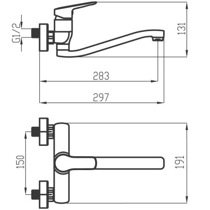 Novaservis - Robinet d'évier/lavabo METALIA chrome brillant