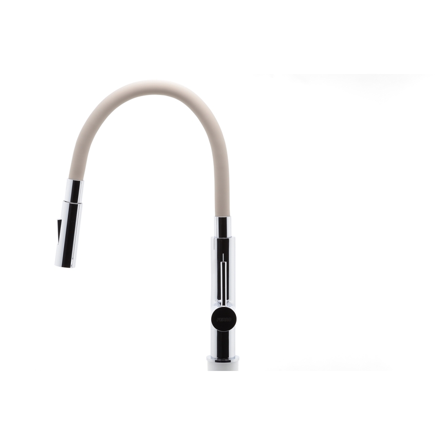 Novaservis - Rubinetto per lavello con braccio flessible cromo lucido/beige