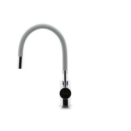 Novaservis - Rubinetto per lavello con braccio flessible cromo lucido/grigio