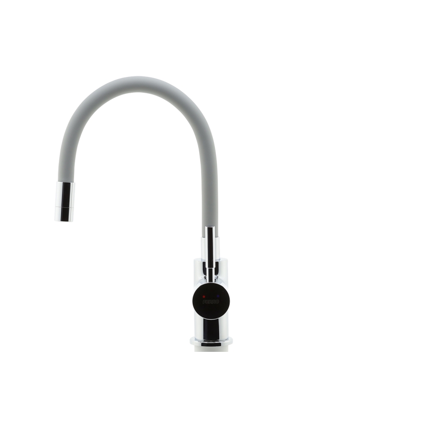 Novaservis - Rubinetto per lavello con braccio flessible cromo lucido/grigio