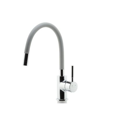 Novaservis - Rubinetto per lavello con braccio flessible cromo lucido/grigio