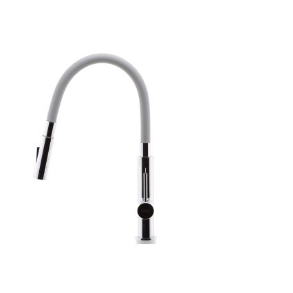Novaservis - Rubinetto per lavello con braccio flessible cromo lucido/grigio