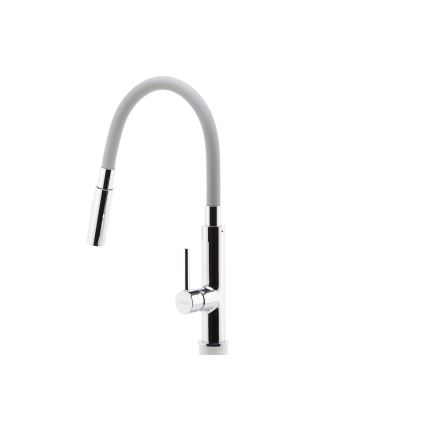 Novaservis - Rubinetto per lavello con braccio flessible cromo lucido/grigio