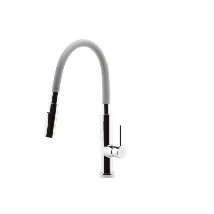 Novaservis - Rubinetto per lavello con braccio flessible cromo lucido/grigio