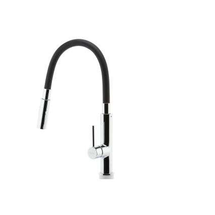 Novaservis - Rubinetto per lavello con braccio flessible cromo lucido/nero