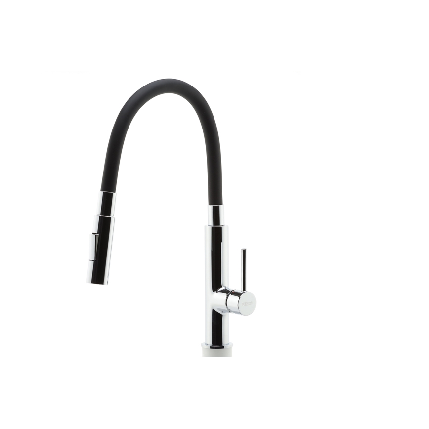 Novaservis - Rubinetto per lavello con braccio flessible cromo lucido/nero