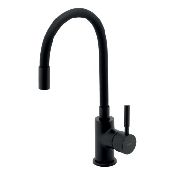 Novaservis - Rubinetto per lavello con braccio flessible opaco nero